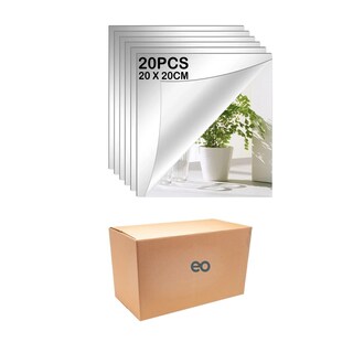 Foto 1 | Espejos Decorativos Pared Autoadhesivo Vinilos 20*20cm 20pcs Eo Safe Imports Esi-18928 Plata