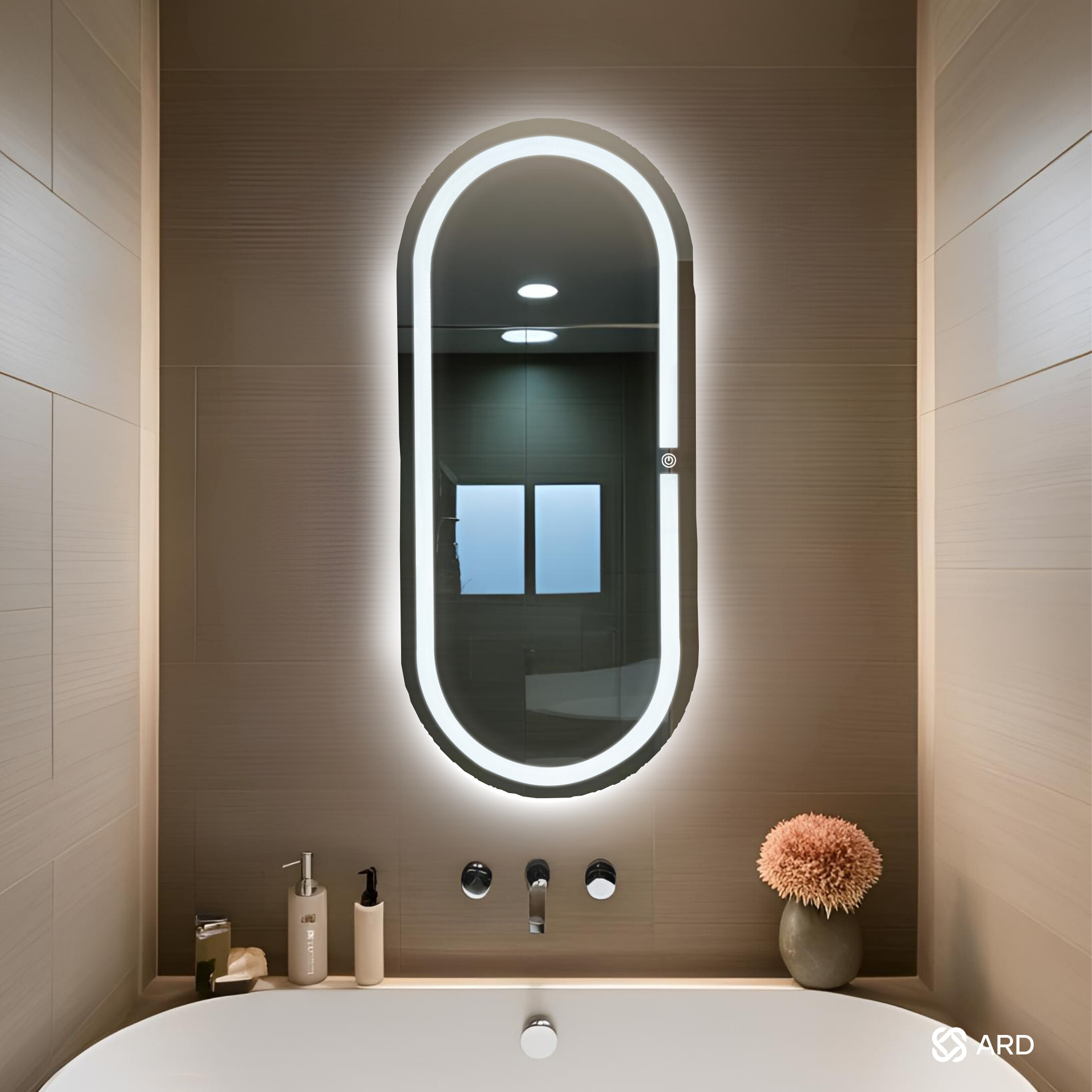 Foto 3 pulgar | Espejo Led Ard Glanz Luminous Oval Elegance 52 X 120