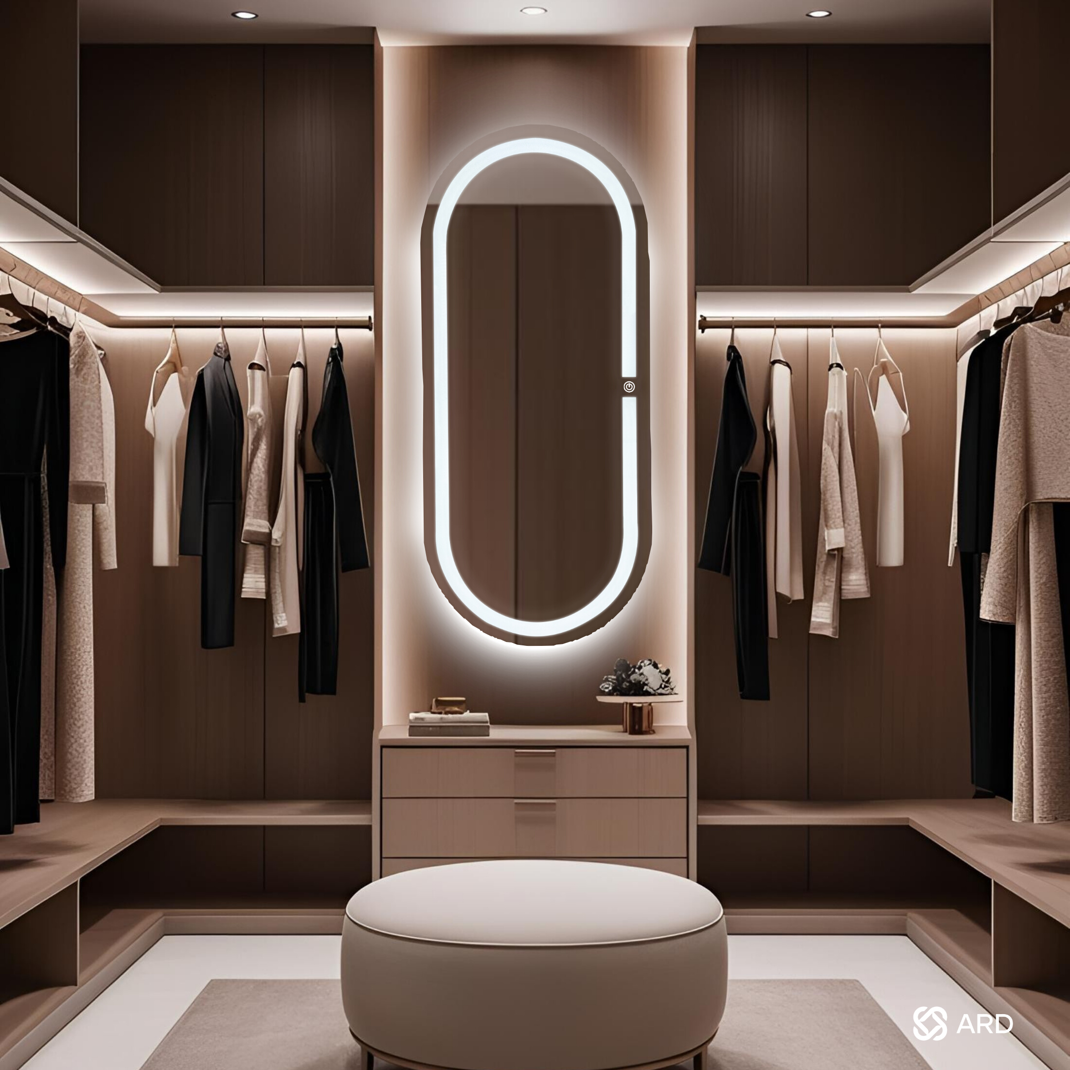 Foto 5 pulgar | Espejo Led Ard Glanz Luminous Oval Elegance 52 X 120