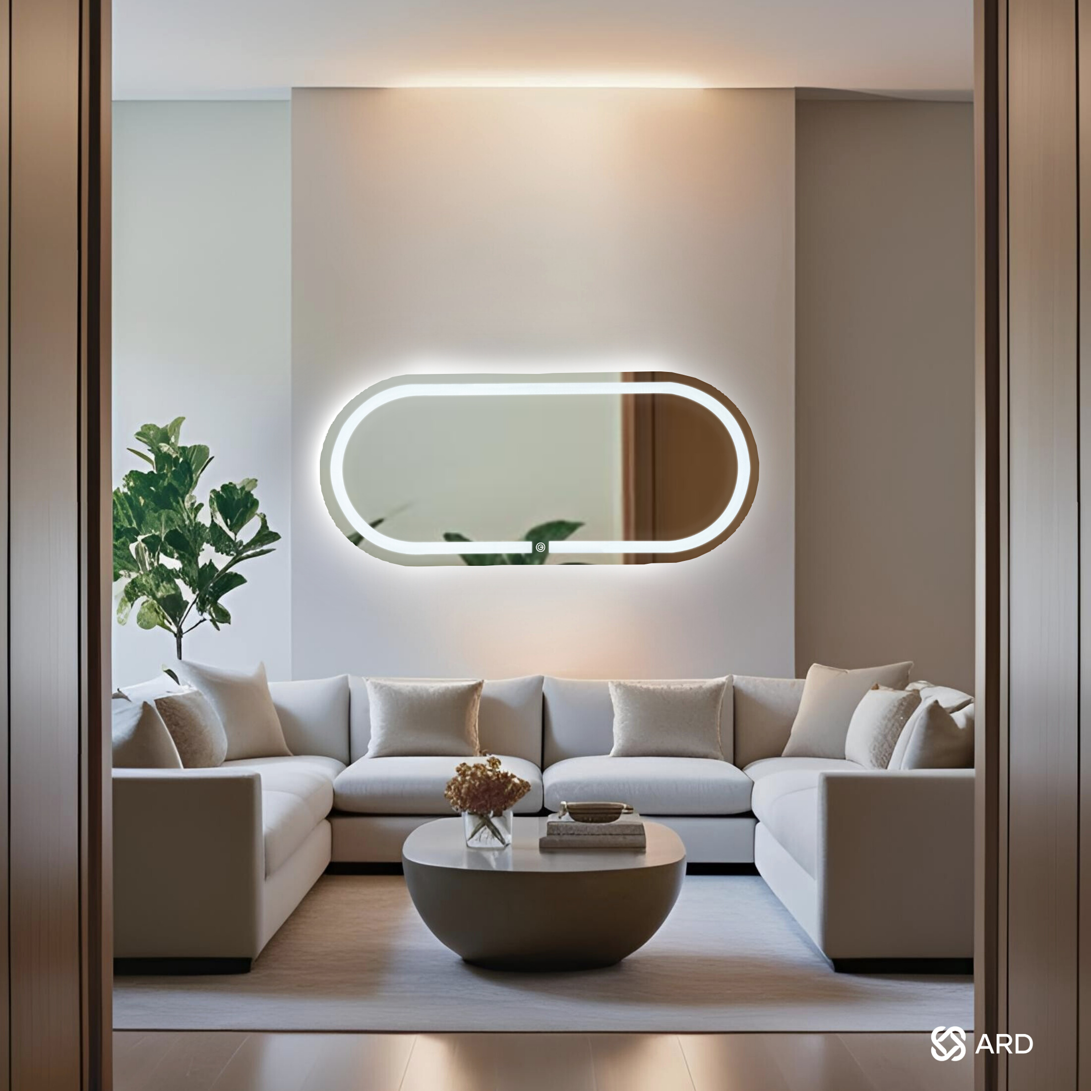 Foto 7 pulgar | Espejo Led Ard Glanz Luminous Oval Elegance 52 X 120