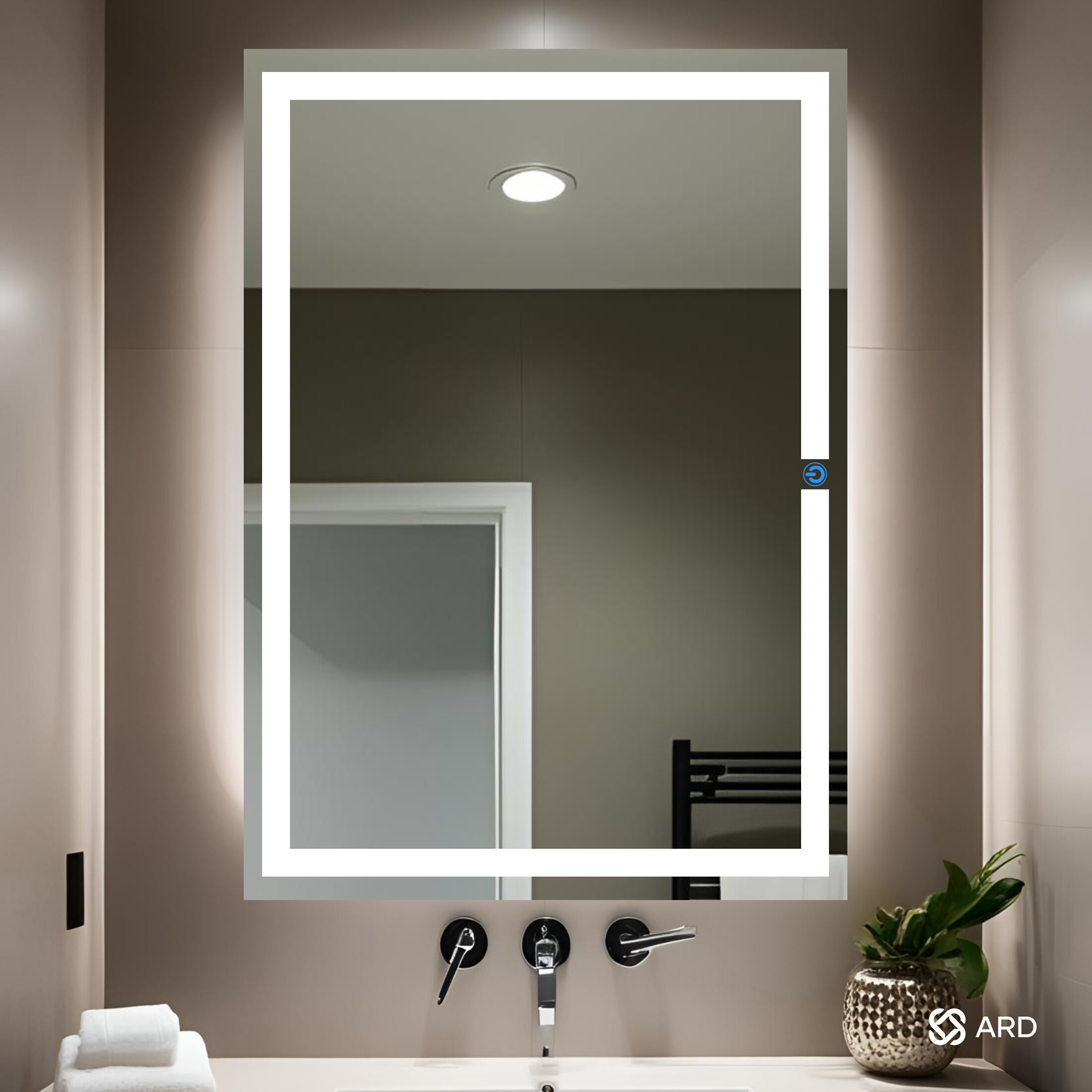 Foto 5 pulgar | Espejo Led Ard Espejo Glanz Luminous Glass Prestige 120 X 90 Cm
