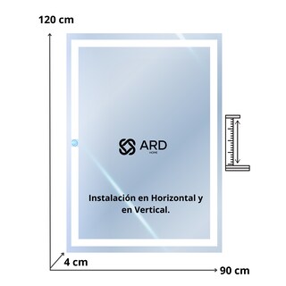 Foto 8 | Espejo Led Ard Espejo Glanz Luminous Glass Prestige 120 X 90 Cm