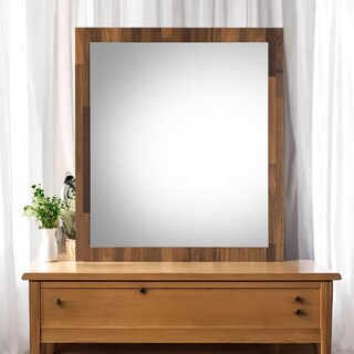 Foto 4 | Aparador Con Espejo Acme Hestia Rectangular Con Marco De Madera De Nogal - Venta Internacional.