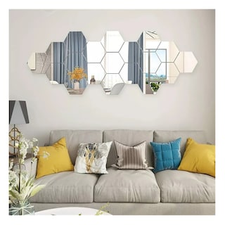Foto 3 | Juego De Espejos De Pared Acrílicos Con Pegatina Lab.g, 90 Piezas Plata