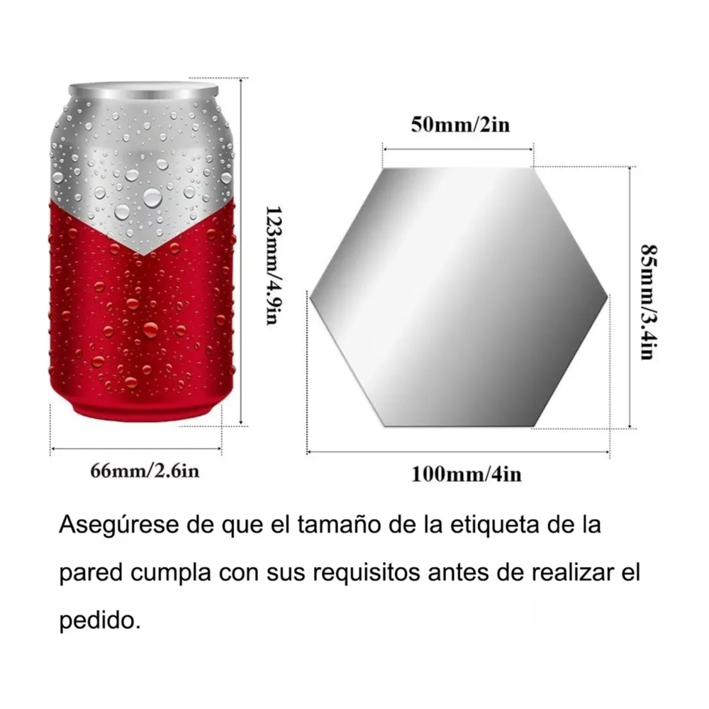Foto 6 pulgar | Juego De Espejos De Pared Acrílicos Con Pegatina Lab.g, 90 Piezas Plata