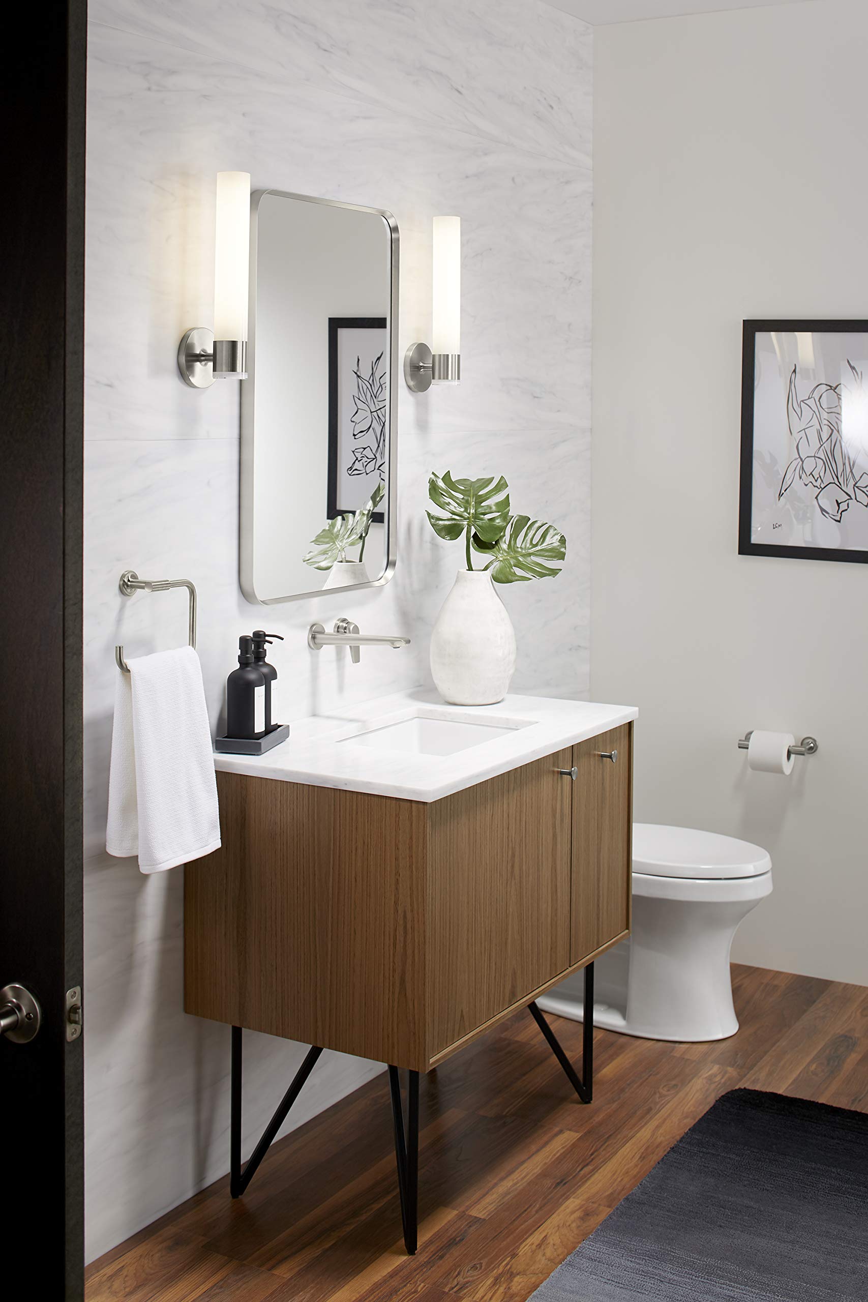 Foto 4 pulgar | Espejo De Pared Kohler Essential Rectángulo 56x86 Cm Níquel - Venta Internacional.