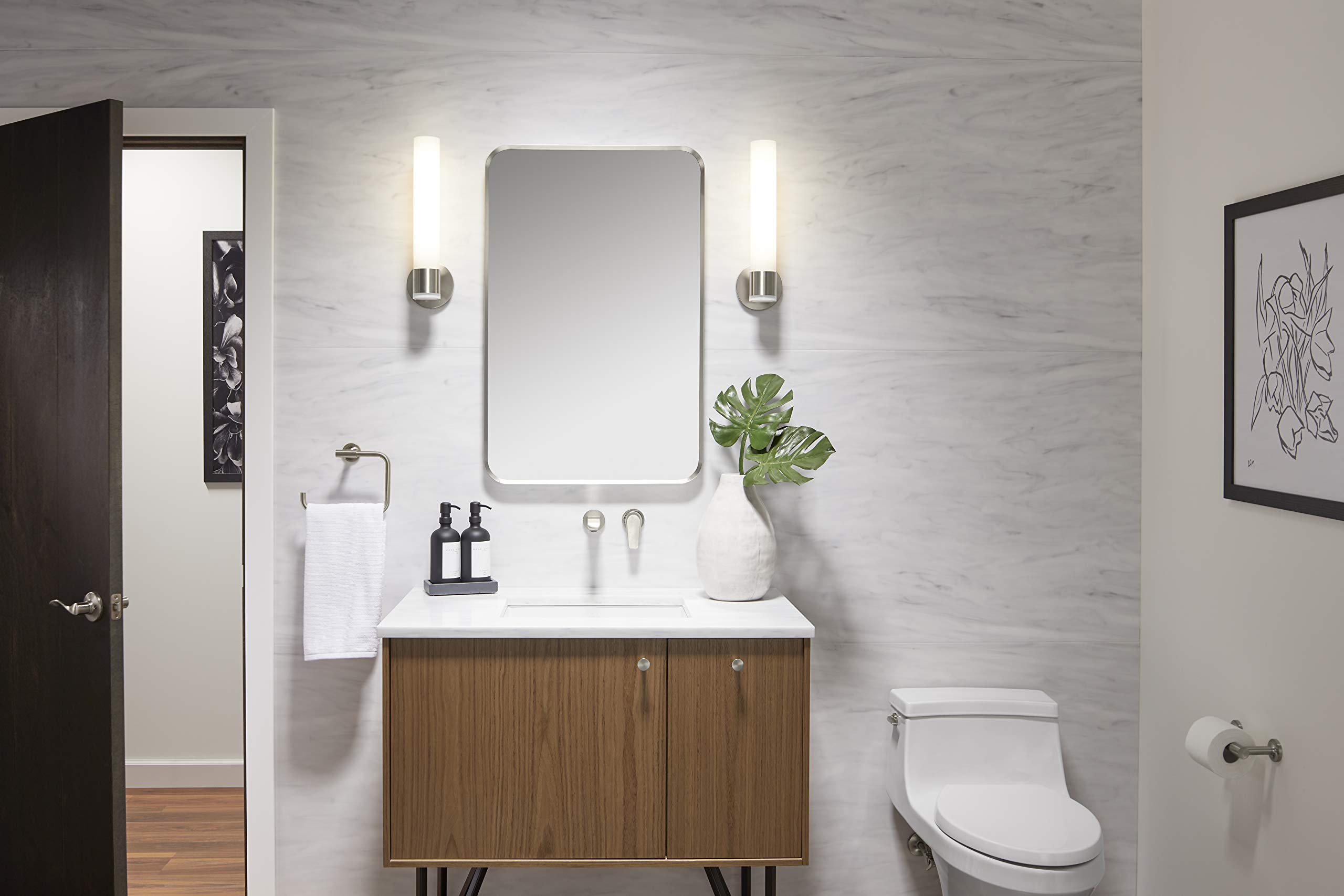 Foto 6 pulgar | Espejo De Pared Kohler Essential Rectángulo 56x86 Cm Níquel - Venta Internacional.