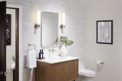 Foto 7 | Espejo De Pared Kohler Essential Rectángulo 56x86 Cm Níquel - Venta Internacional.