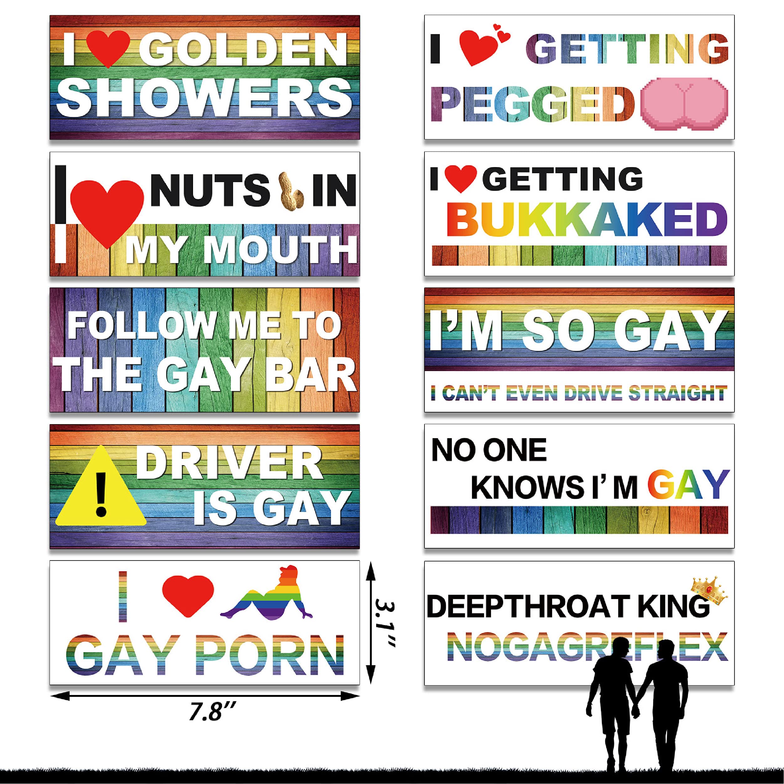 Foto 4 pulgar | Pegatinas Divertidas Para Coche Lgbt De Frienda, 10 Unidades - Venta Internacional.