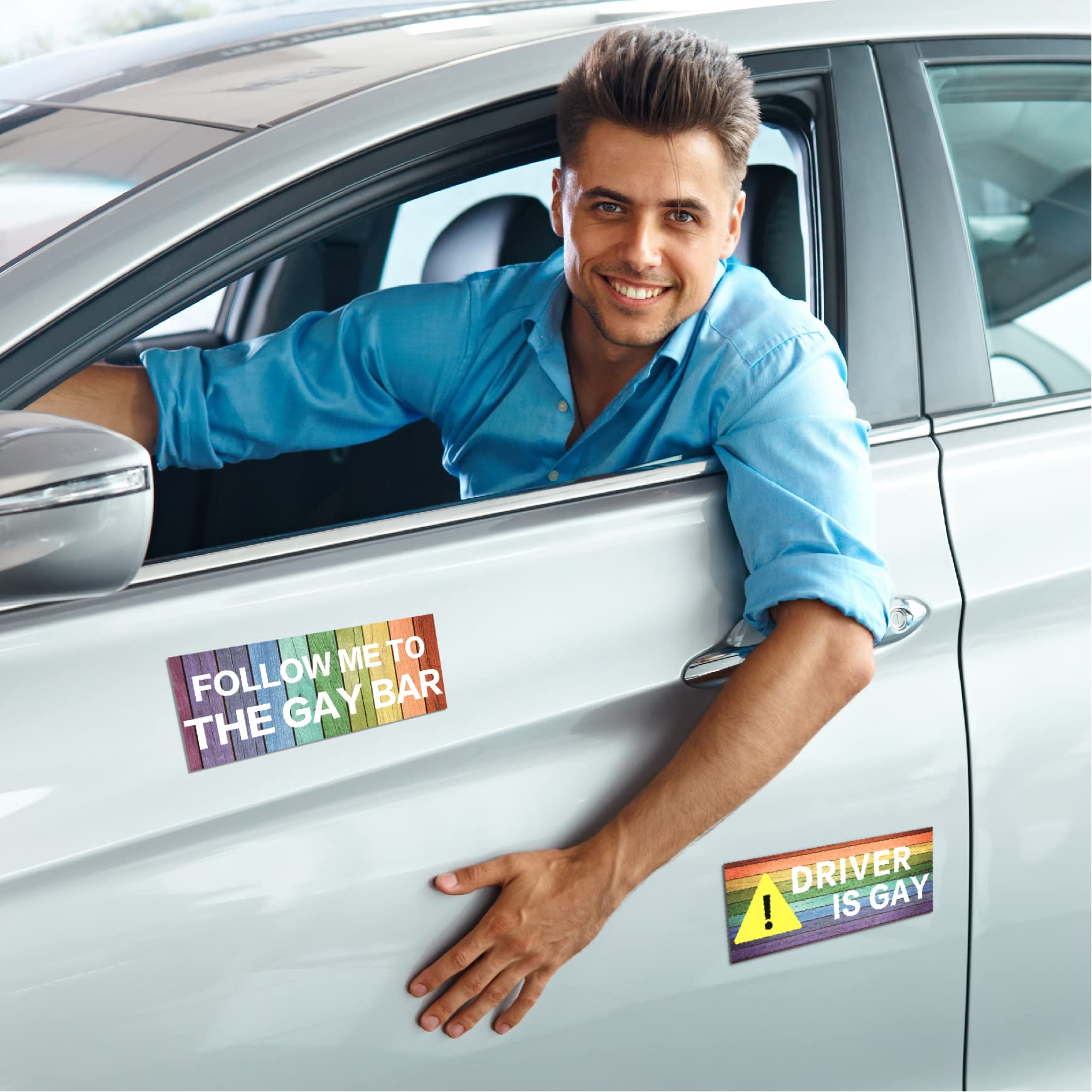 Foto 5 pulgar | Pegatinas Divertidas Para Coche Lgbt De Frienda, 10 Unidades - Venta Internacional.