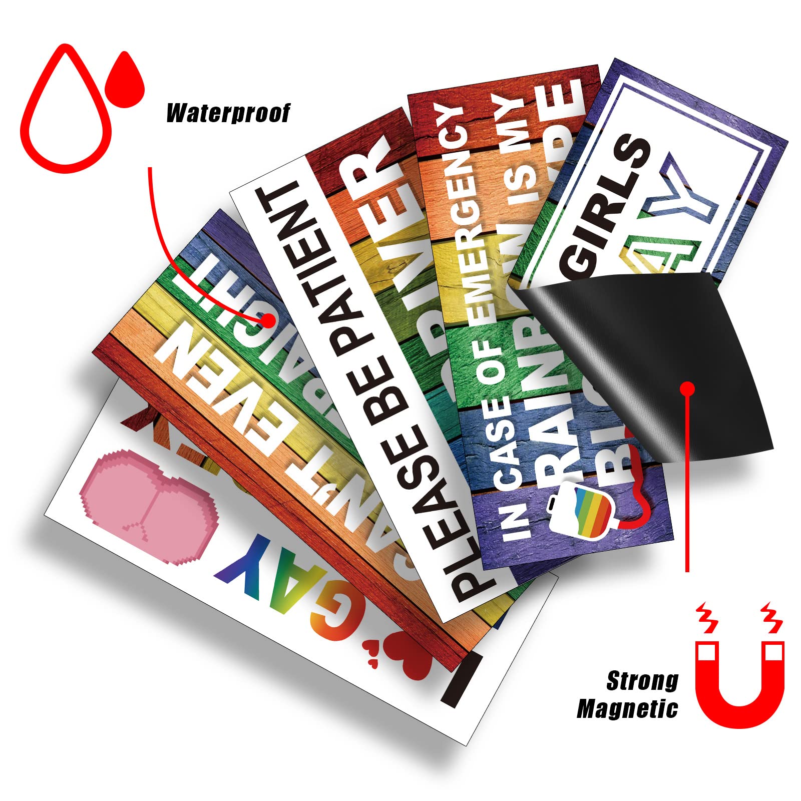 Foto 5 pulgar | Pegatinas Divertidas Para Coche Lgbt De Frienda, 10 Unidades - Venta Internacional.