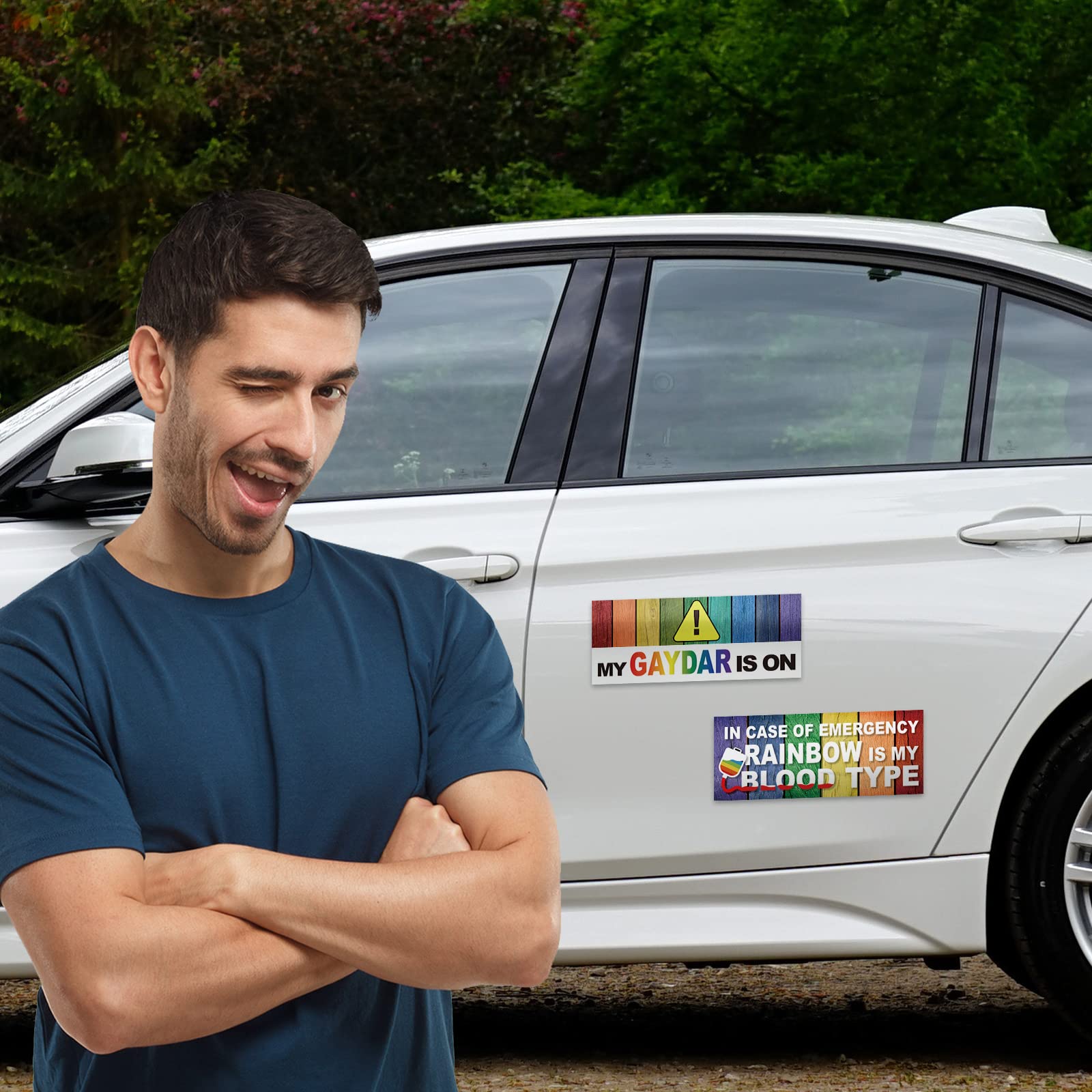 Foto 6 pulgar | Pegatinas Divertidas Para Coche Lgbt De Frienda, 10 Unidades - Venta Internacional.