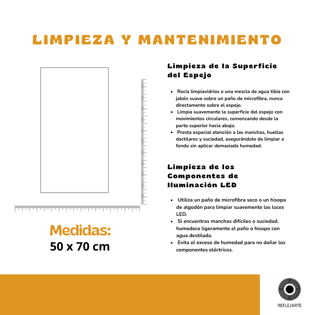 Foto 6 pulgar | Espejo De Pared Led