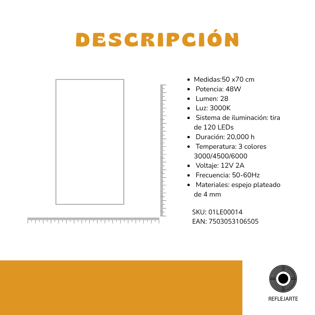 Foto 6 | Espejo De Pared Led