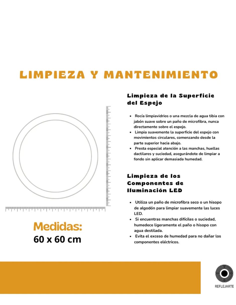 Foto 5 pulgar | Espejo Vortex Con Luz Led Decorativo