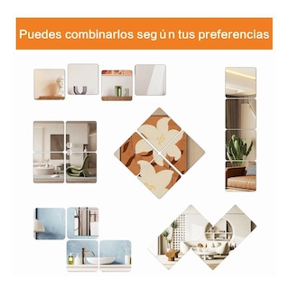 Foto 4 | Espejos Decorativos Para Pared Adhesivo Acrílico Instillable 8pz Lab.g Plata