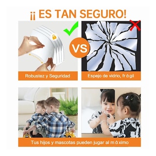 Foto 5 | Espejos Decorativos Para Pared Adhesivo Acrílico Instillable 8pz Lab.g Plata