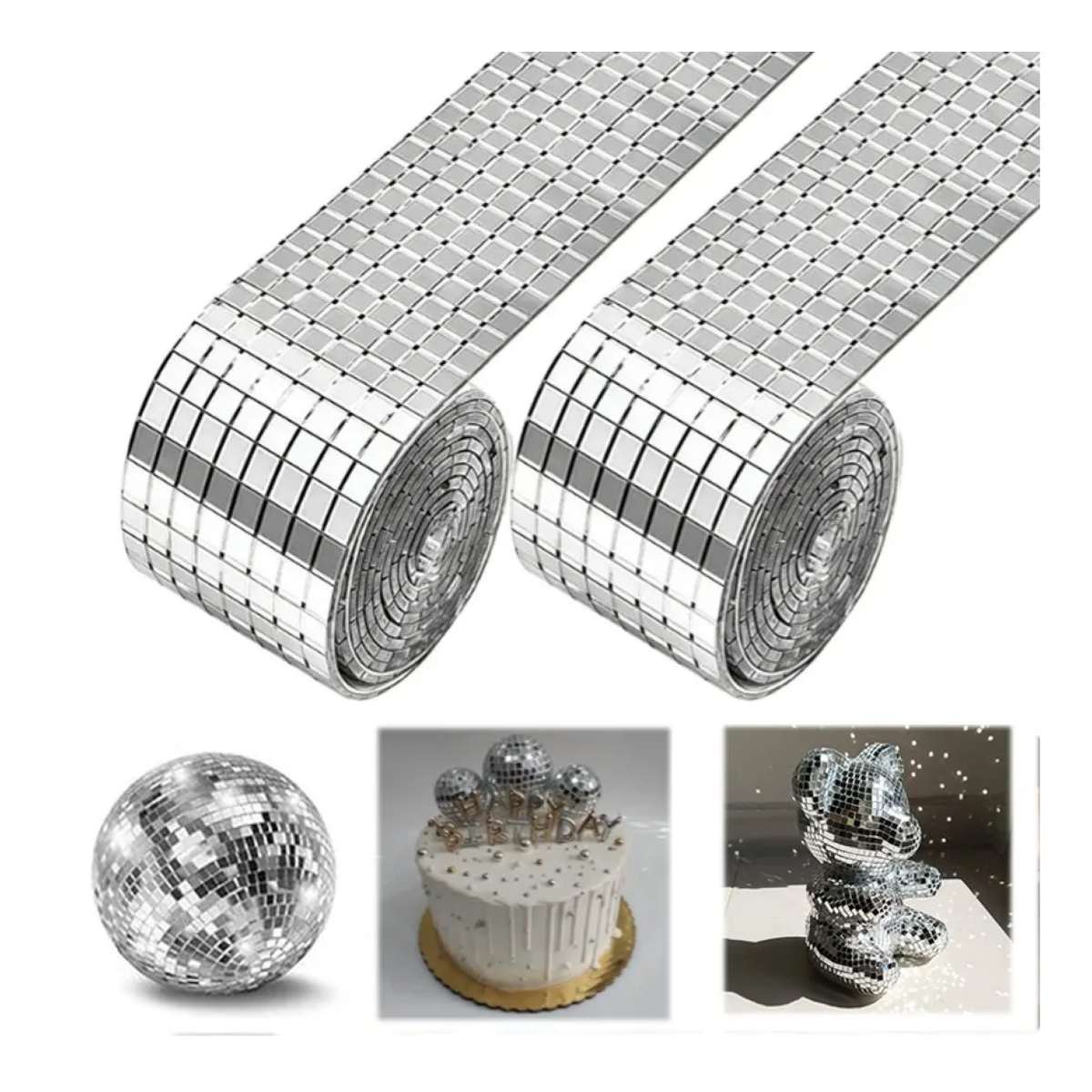 Foto 4 pulgar | Pegatinas Acrílico Mosaico De Espejo 3200pzs Eo Safe Imports Esi-20513 Plata