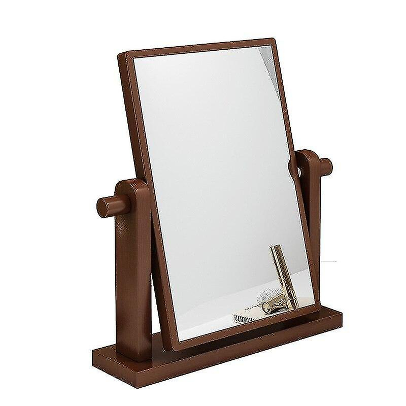 Foto 1 | Espejo De Maquillaje Huoguo  Estilo Nórdico  Marco De Madera  Marrón - Venta Internacional.