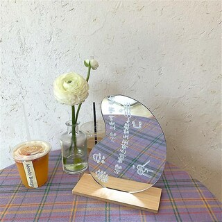 Foto 3 | Espejo De Maquillaje Huoguo Espejos Faciales Irregulares De Acrílico De 24 Cm - Venta Internacional.