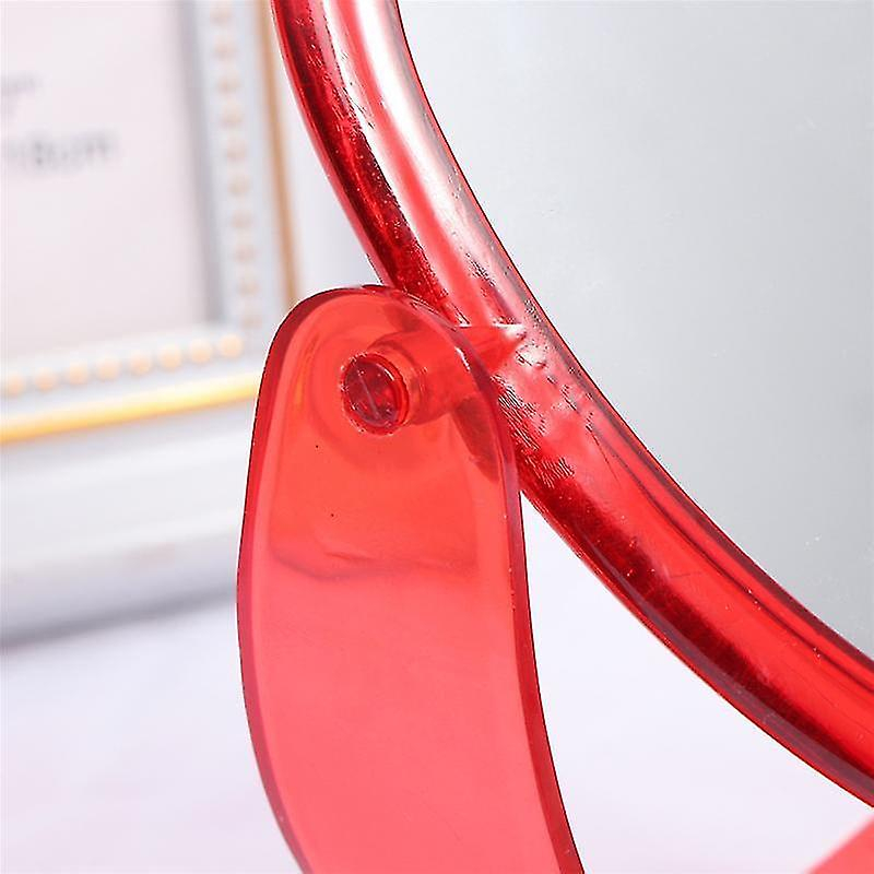 Foto 4 pulgar | Espejo De Maquillaje  Espejo Facial  Escritorio De Doble Cara  Acrílico Rojo - Venta Internacional.