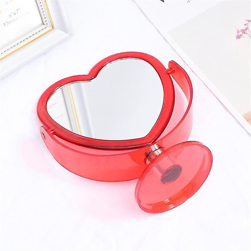 Foto 5 pulgar | Espejo De Maquillaje  Espejo Facial  Escritorio De Doble Cara  Acrílico Rojo - Venta Internacional.