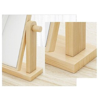 Foto 4 | Espejo De Maquillaje Huoguo Estilo Nórdico Marco De Madera Color Madera - Venta Internacional.