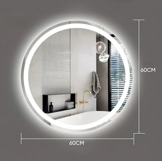 Foto 2 | Espejo Redondo Con Luz Led Touch Cálida Decorativos Para Baño De 60cm X 60cm 3 Modos