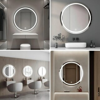 Foto 6 | Espejo Redondo Con Luz Led Touch Cálida Decorativos Para Baño De 60cm X 60cm 3 Modos