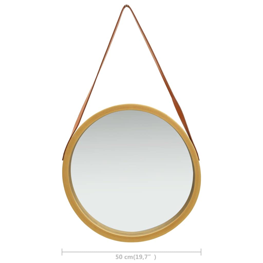 Foto 7 | Espejo De Pared Vidaxl Ajustable Para Colgar En Madera De Paulonia Dorada - Venta Internacional.
