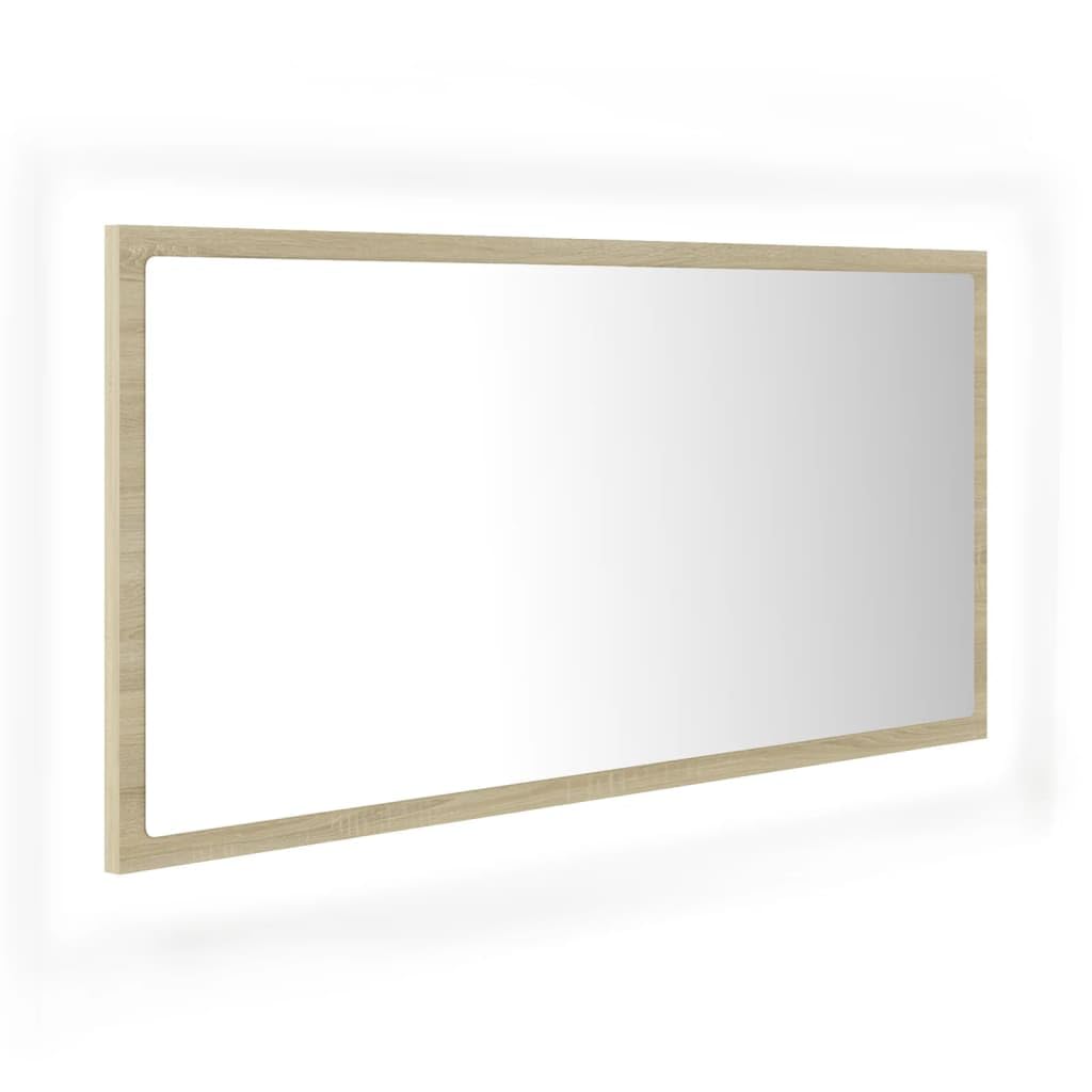Foto 2 pulgar | Espejo Led Para Baño Vidaxl Sonoma  Madera Aglomerada De Roble  90 X 8 4 X 37 Cm - Venta Internacional.