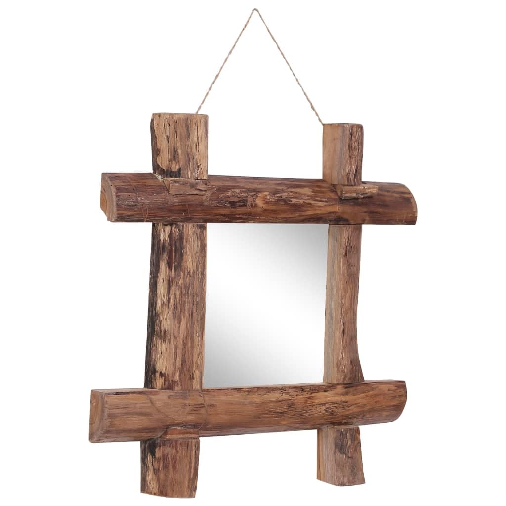 Foto 6 pulgar | Espejo de Pared VidaXL Madera Maciza Reciclada 50 x 50 cm - Venta Internacional