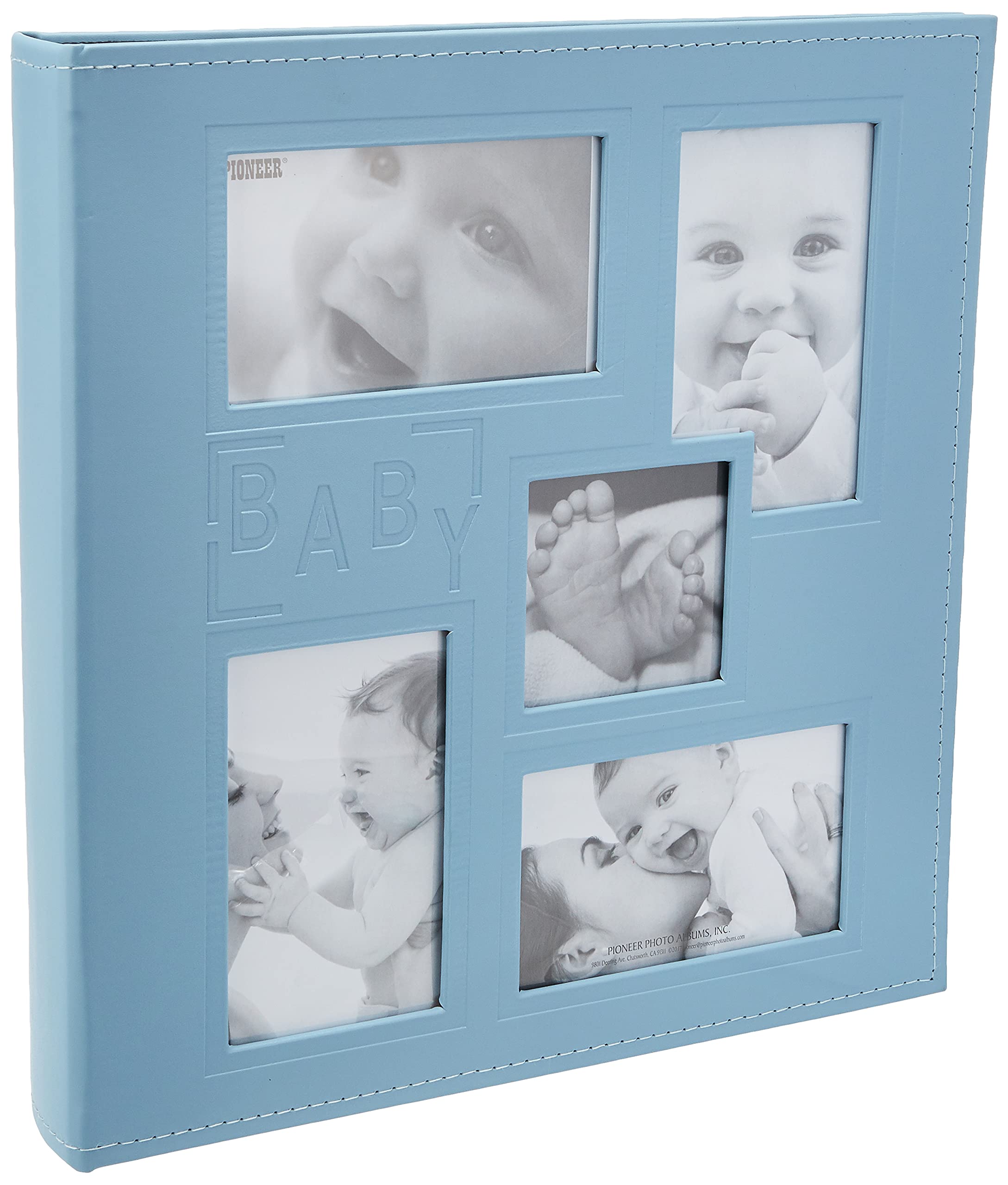 Álbum De Fotos Pioneer Collage Frame En Relieve Azul Bebé, 240 Fotos - Venta Internacional.