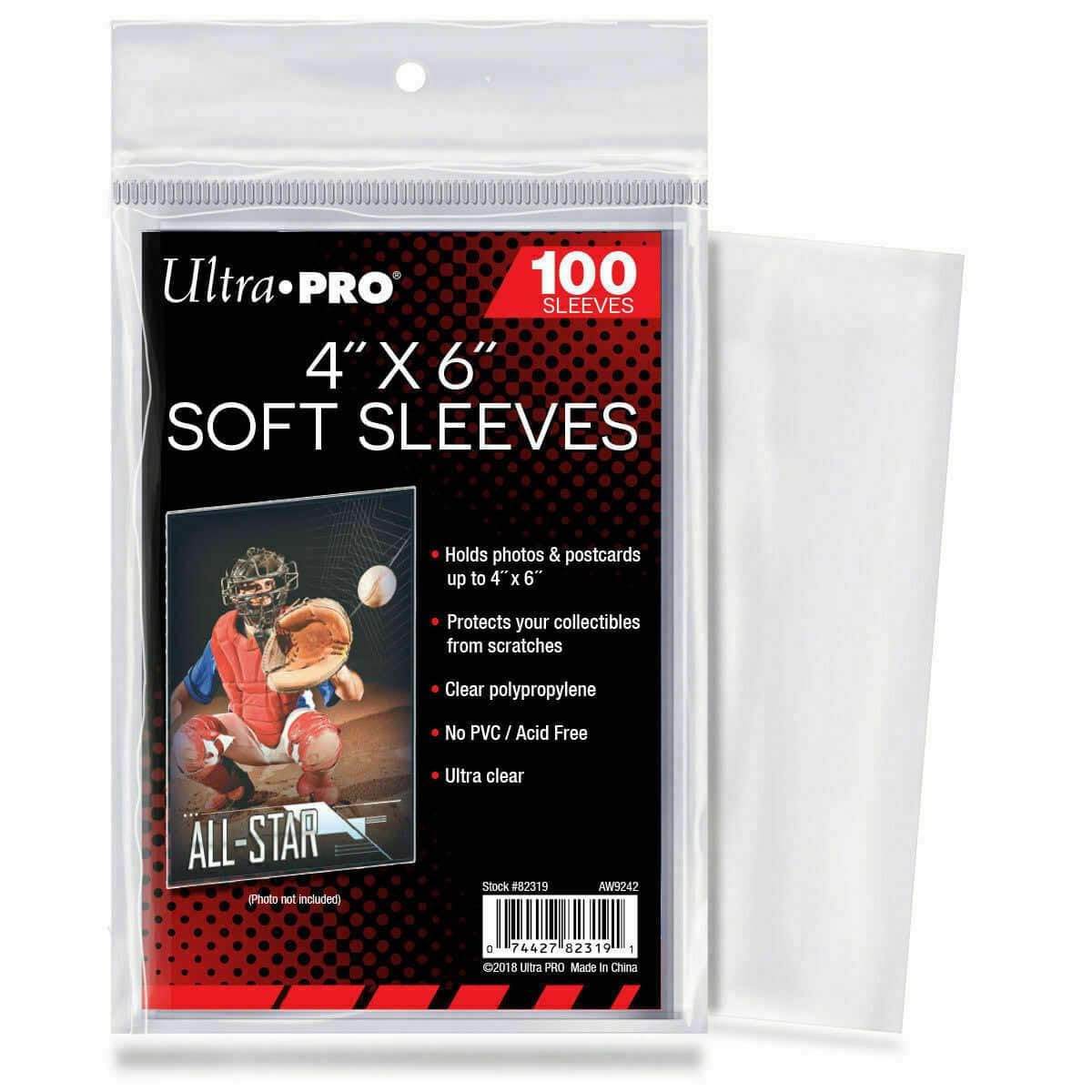 Foto 2 pulgar | Soft Sleeves Ultra Pro 4x6 (100) Para Fotos Y Postales - Venta Internacional.