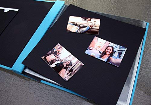 Foto 6 pulgar | Álbum De Fotos Para Álbumes De Recortes, Tapizado En Tela Zincada, 20 X 20 Cm, Color Azul - Venta Internacional.
