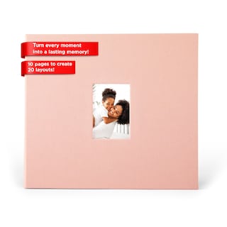 Foto 1 | Álbum De Fotos Para Álbumes De Recortes, Tapizado En Tela Zincada, 20 X 20 Cm, Color Rosa - Venta Internacional.