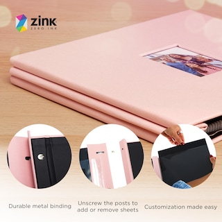 Foto 3 | Álbum De Fotos Para Álbumes De Recortes, Tapizado En Tela Zincada, 20 X 20 Cm, Color Rosa - Venta Internacional.