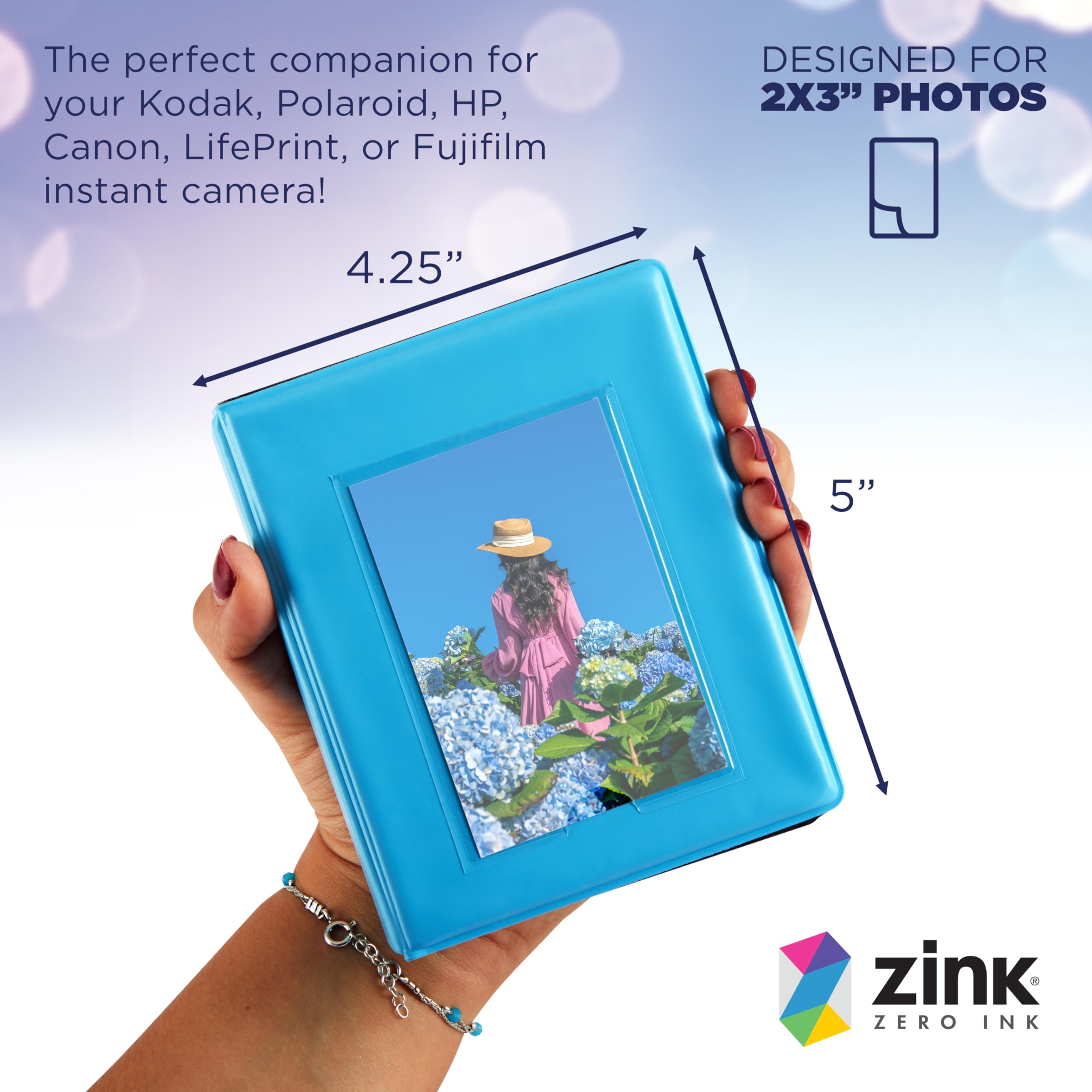 Foto 3 pulgar | Álbum De Fotos Zink 2x3 Mini Con 64 Bolsillos Para Papel Zink Zero Ink - Venta Internacional.