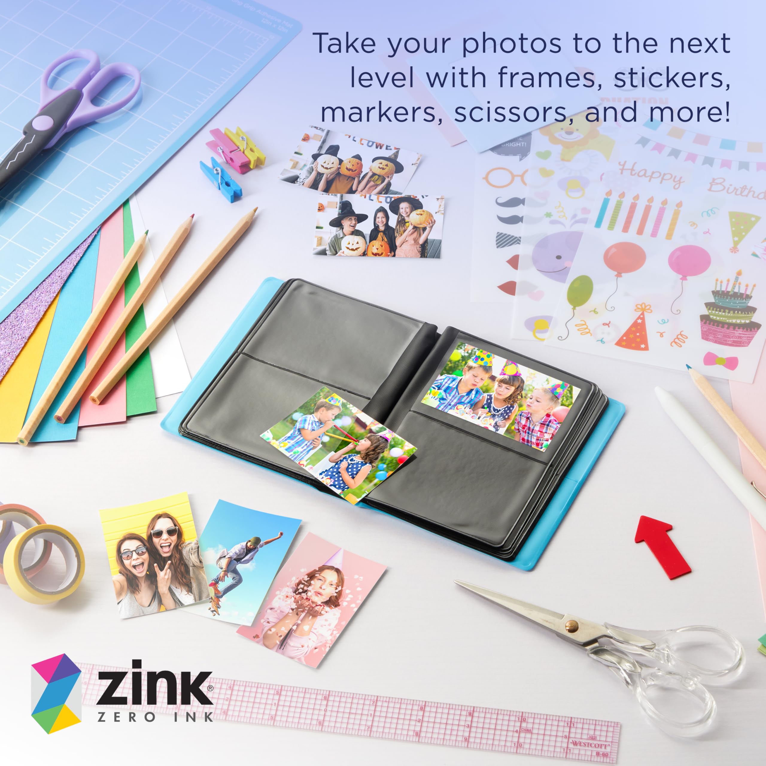 Foto 7 pulgar | Álbum De Fotos Zink 2x3 Mini Con 64 Bolsillos Para Papel Zink Zero Ink - Venta Internacional.