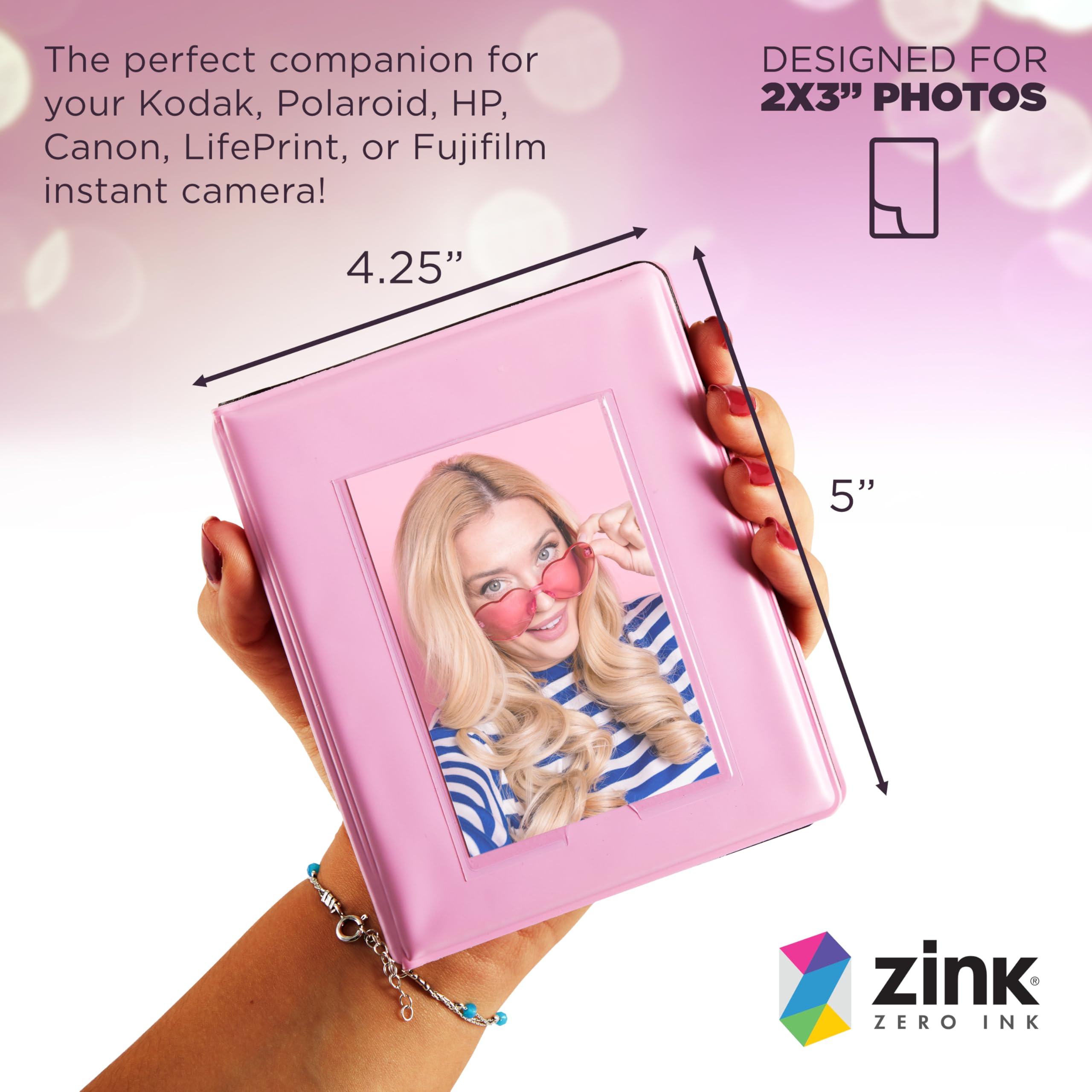 Foto 3 pulgar | Álbum De Fotos Zink 2x3 Mini Con 64 Bolsillos Para Papel Zink Zero Ink - Venta Internacional.