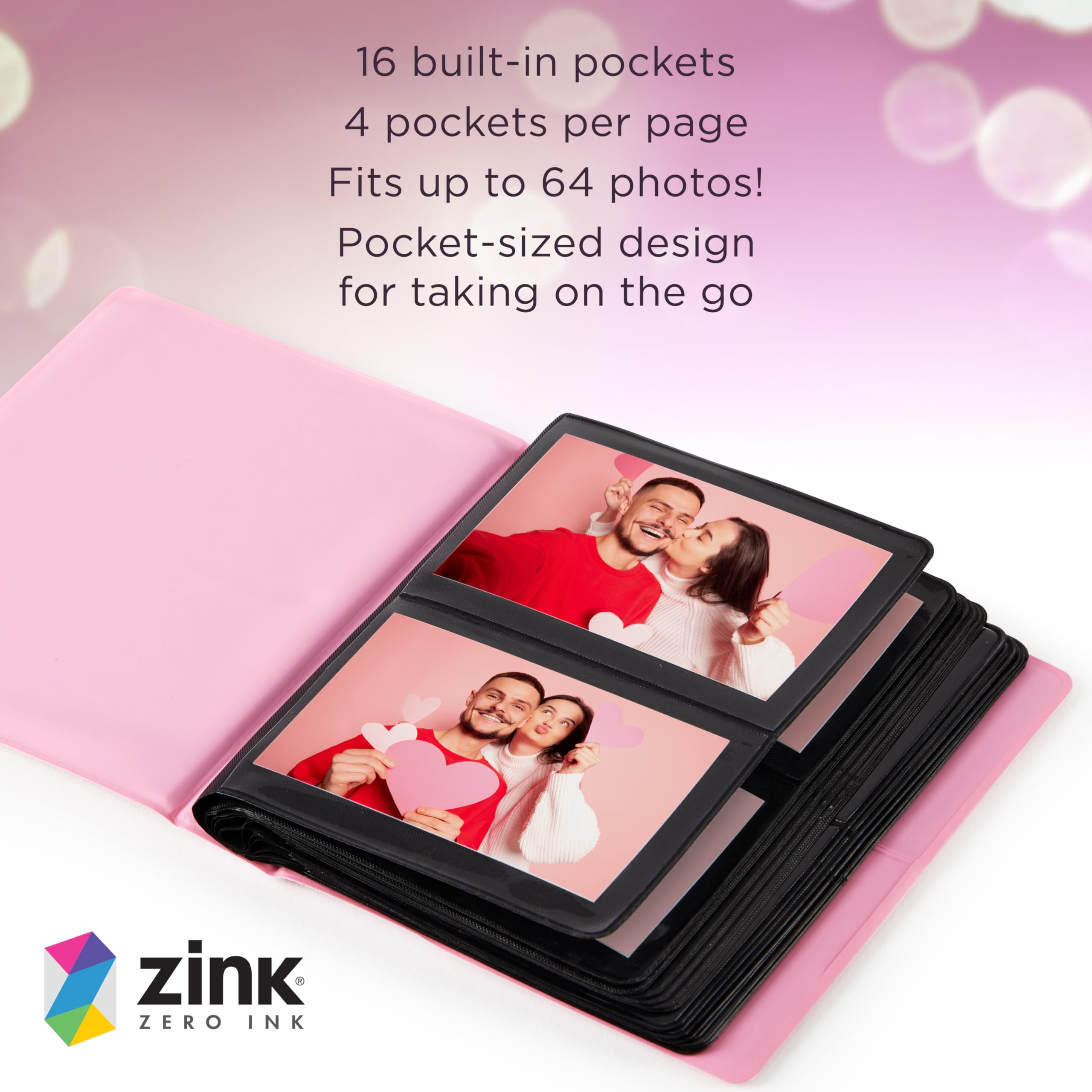 Foto 4 pulgar | Álbum De Fotos Zink 2x3 Mini Con 64 Bolsillos Para Papel Zink Zero Ink - Venta Internacional.