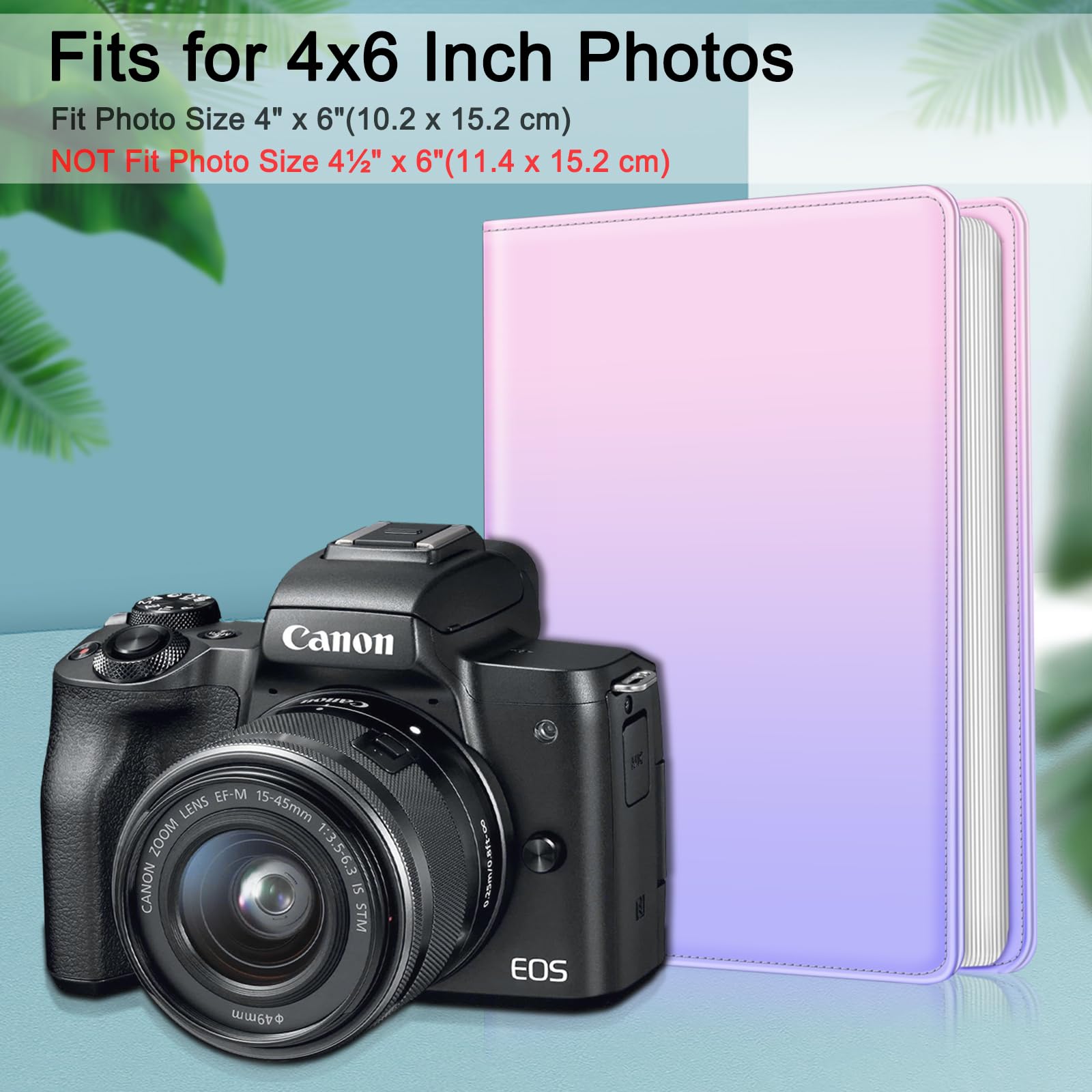 Foto 2 | Álbum De Fotos Fintie Para Fotos De 10 X 15 Cm, 112 Bolsillos, Piel Vegana - Venta Internacional.
