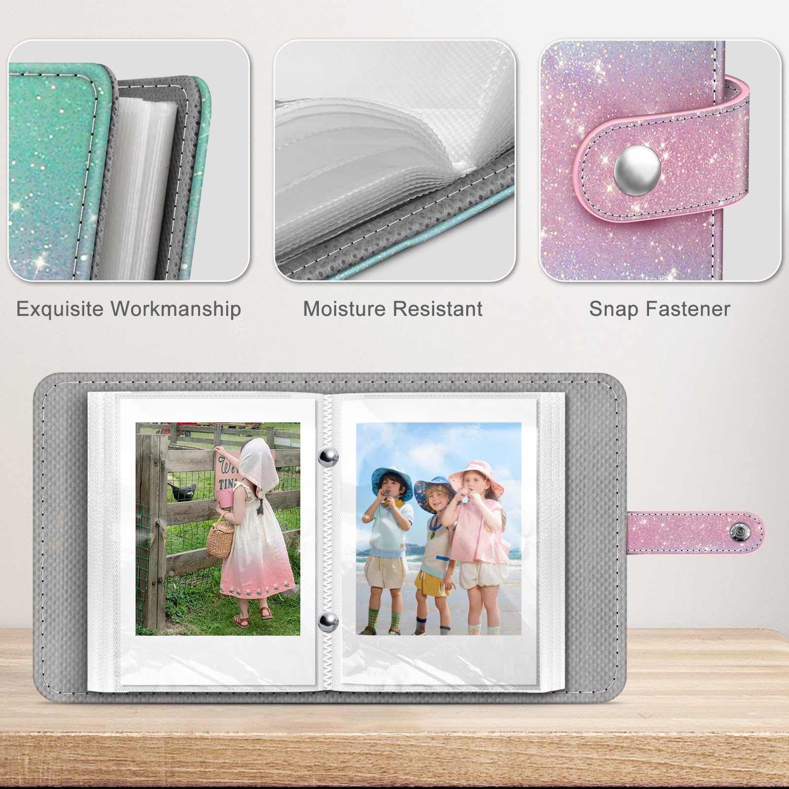 Foto 4 pulgar | Álbum De Fotos Fintie Mini Para Películas De 2 X 3 Pulgadas, 52 Bolsillos - Venta Internacional.