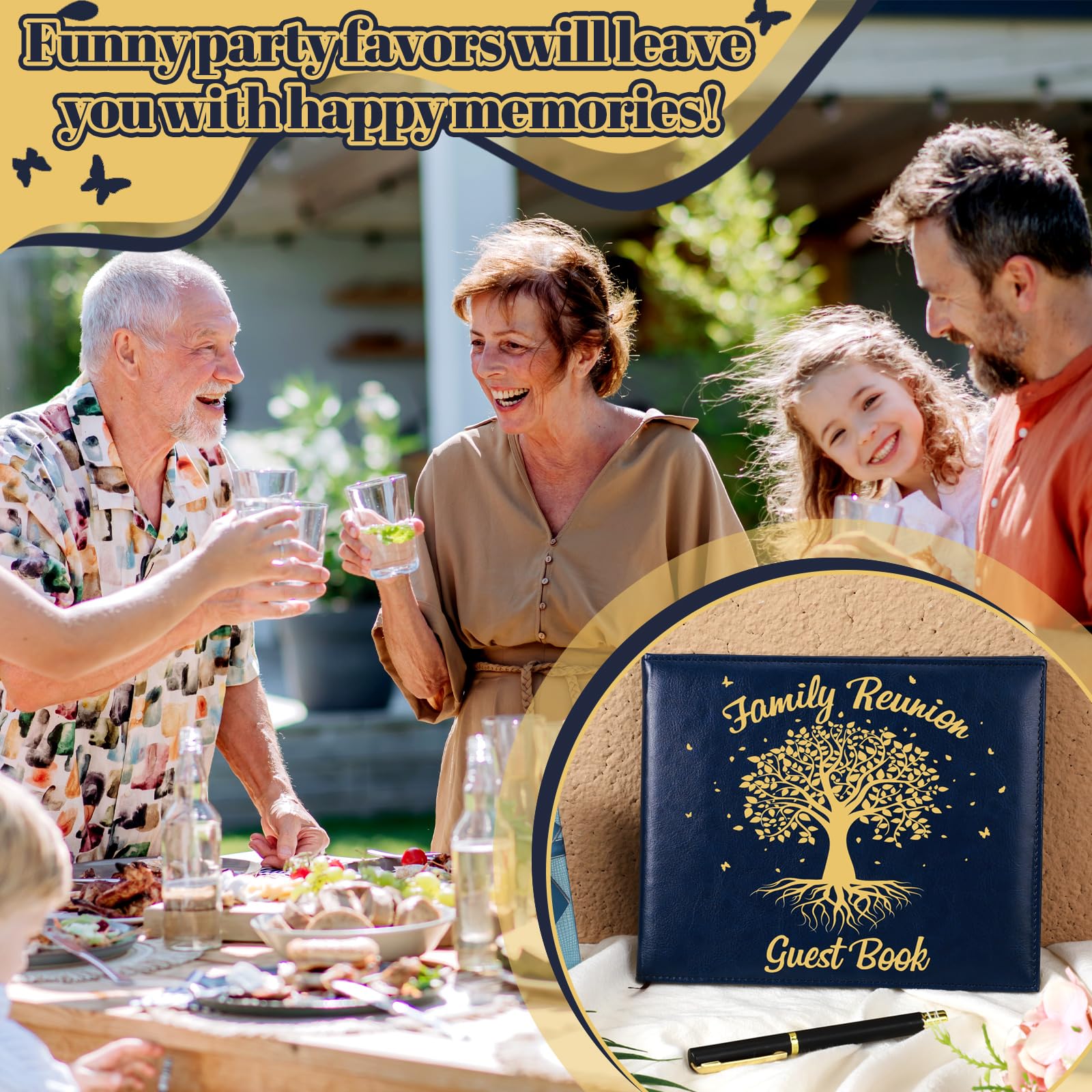Foto 6 pulgar | Libro De Visitas Para Reuniones Familiares, Patelai Con Bolígrafo, 112 Páginas - Venta Internacional.