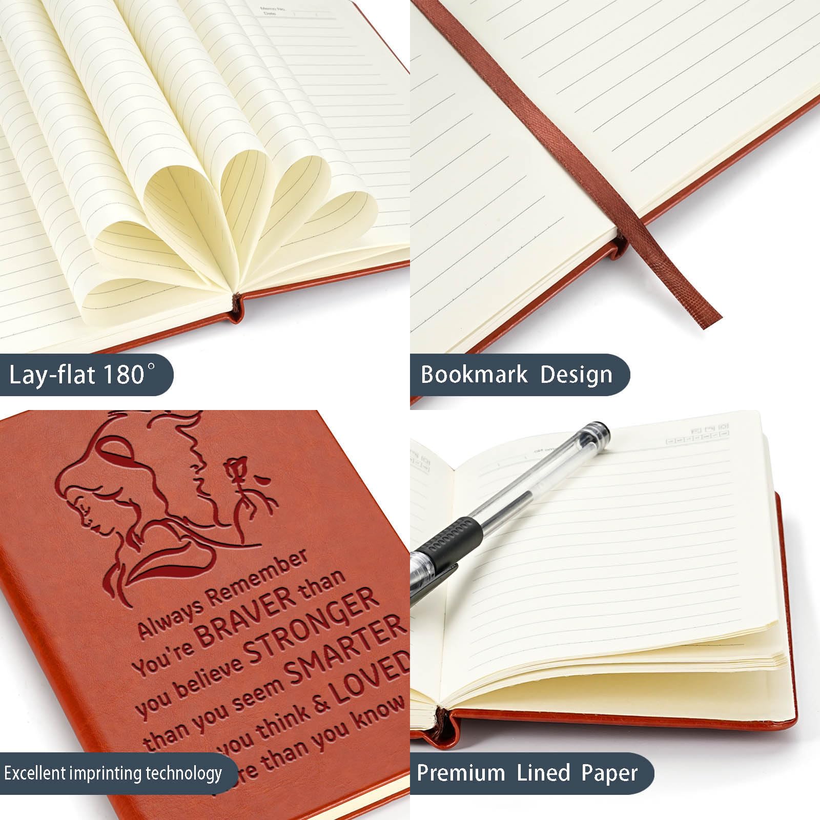 Foto 5 | Cuaderno Johsbyd La Bella Y La Bestia De Cuero - Venta Internacional.