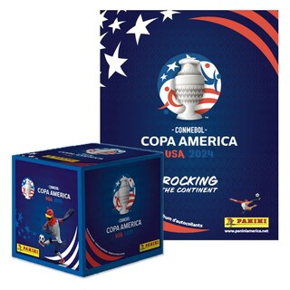 Foto 3 | Álbum De Pegatinas Y Caja De Pegatinas Panini Copa America 2024 Usa - Venta Internacional.