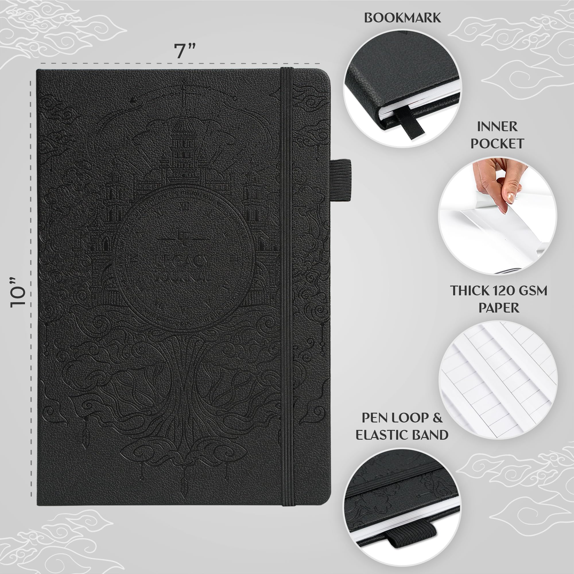 Foto 6 | Libro De Recuerdos Legend Grandparents Legacy Journal Negro - Venta Internacional.