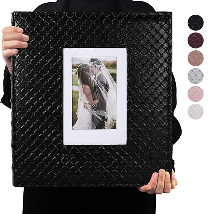 Álbum De Fotos Recutms 4x6 600 Fotos En Piel Negra De 13 X 13 Cm - Venta Internacional.