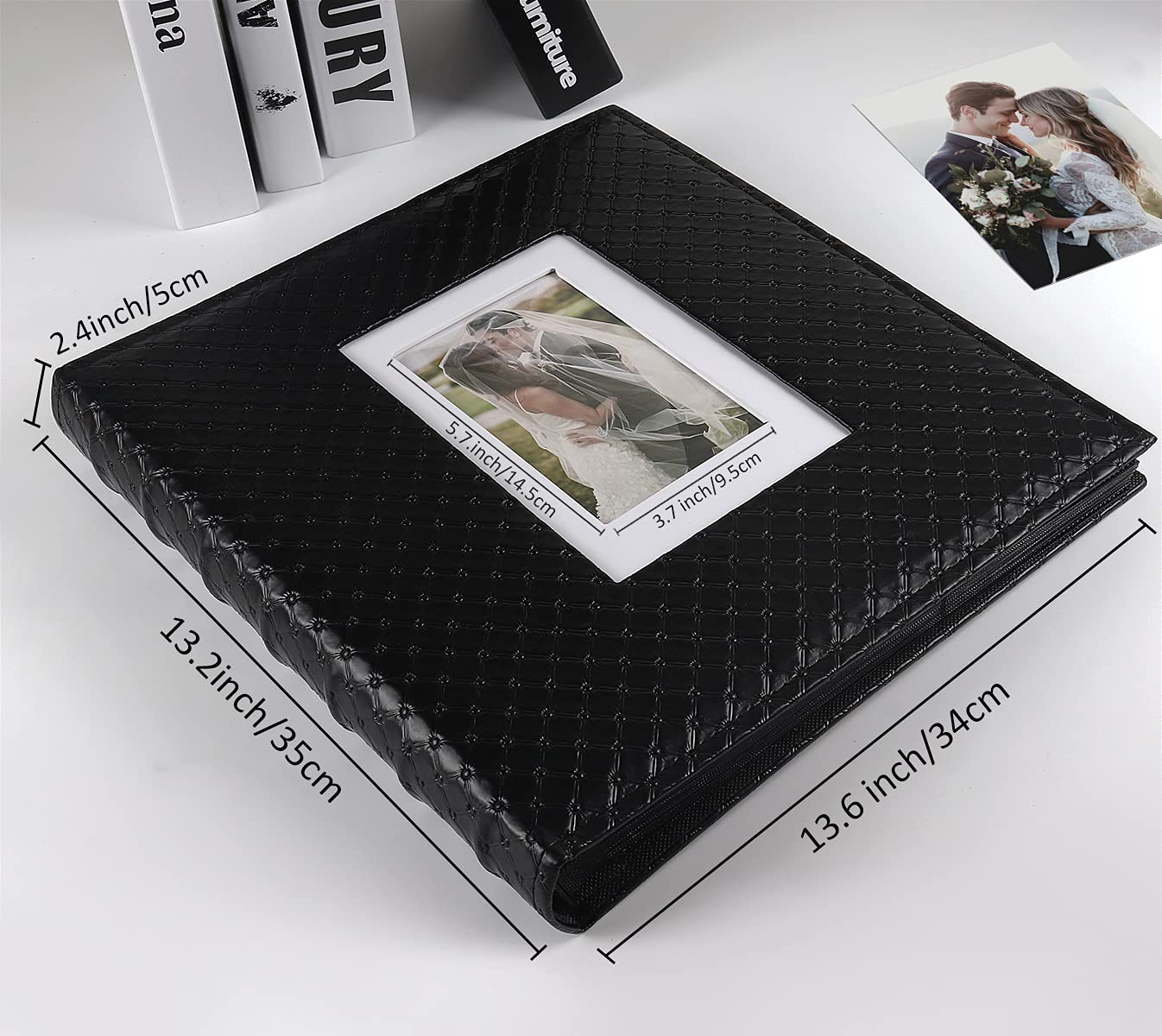 Foto 2 | Álbum De Fotos Recutms 4x6 600 Fotos En Piel Negra De 13 X 13 Cm - Venta Internacional.