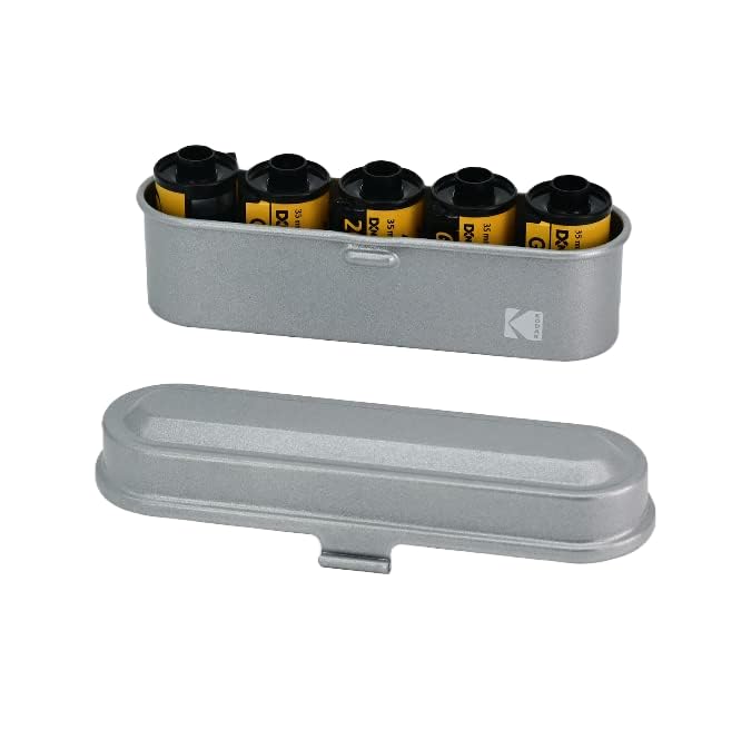 Estuche Kodak Para 5 Rollos De Películas De 35 Mm Compact Retro Steel - Venta Internacional.